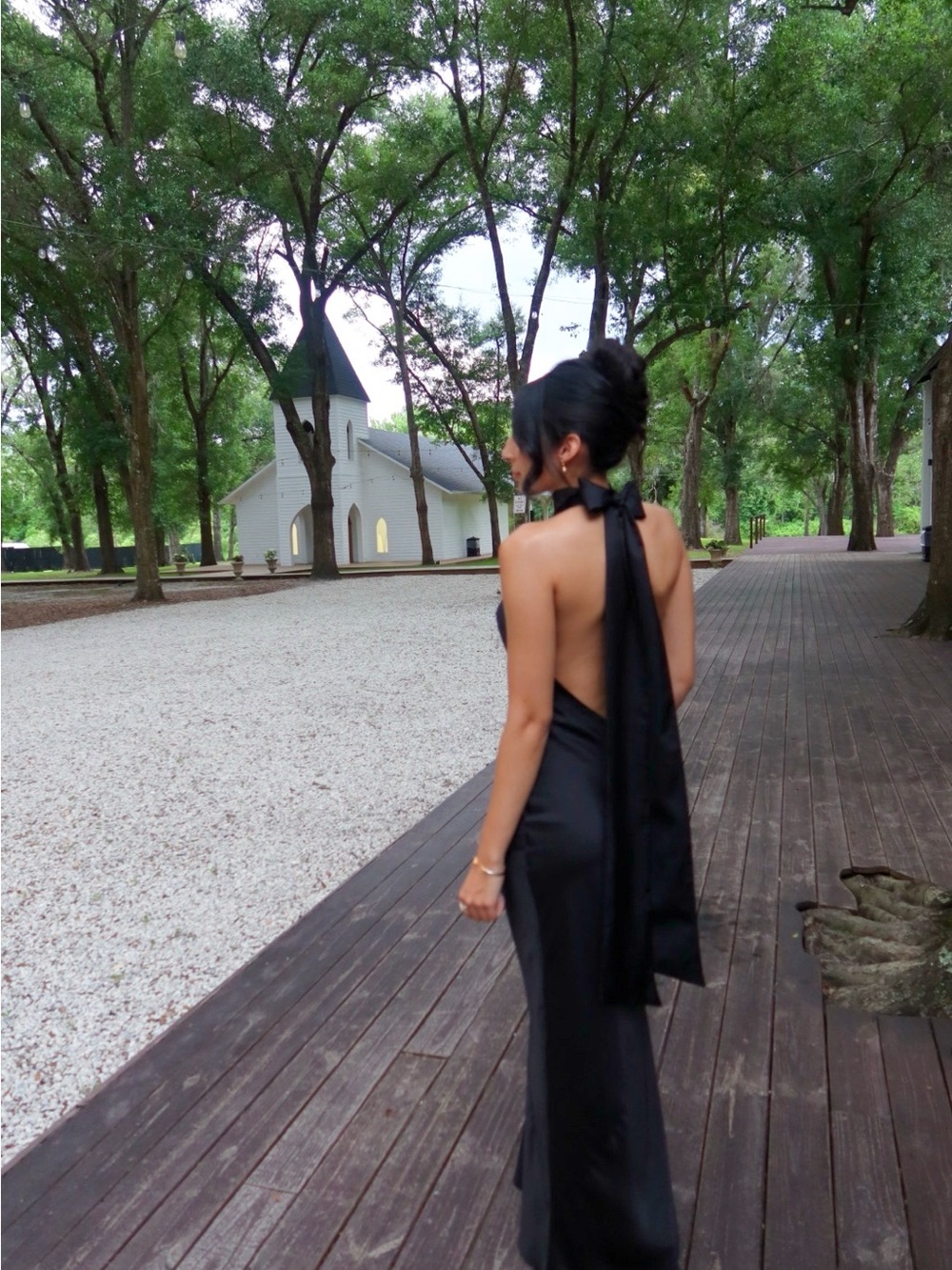 Show me your mumu black silk dress